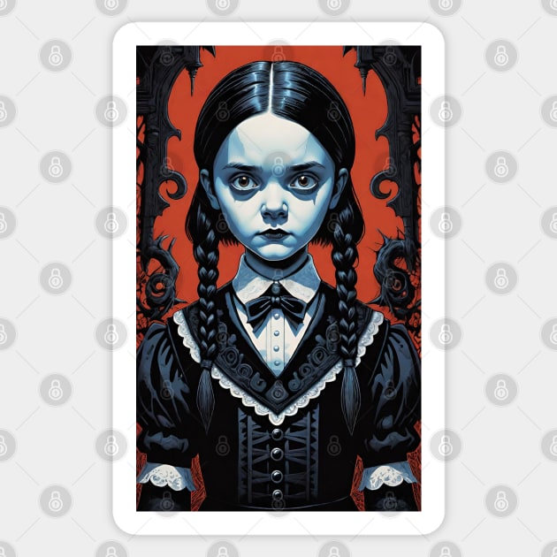 Garden Expert Wednesday Addams Sticker by Grave Digs